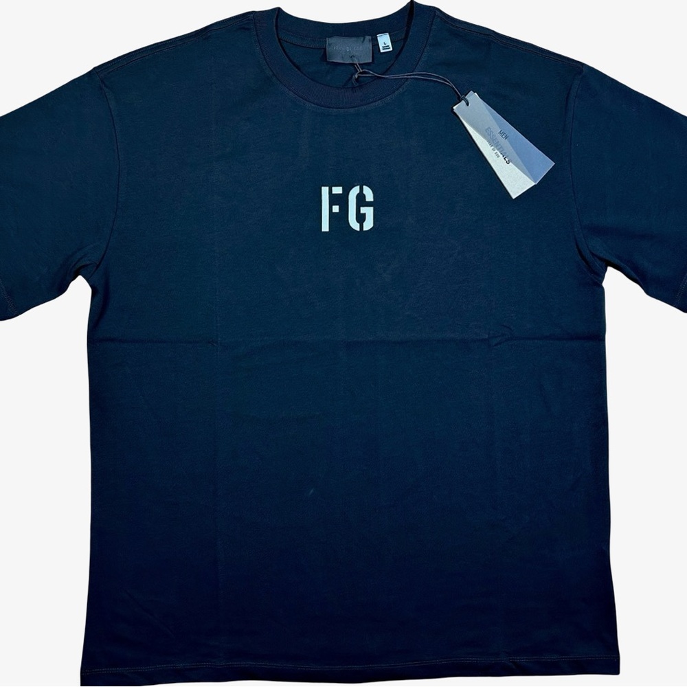 Fear of God Navy Blue Short Sleeve Tee